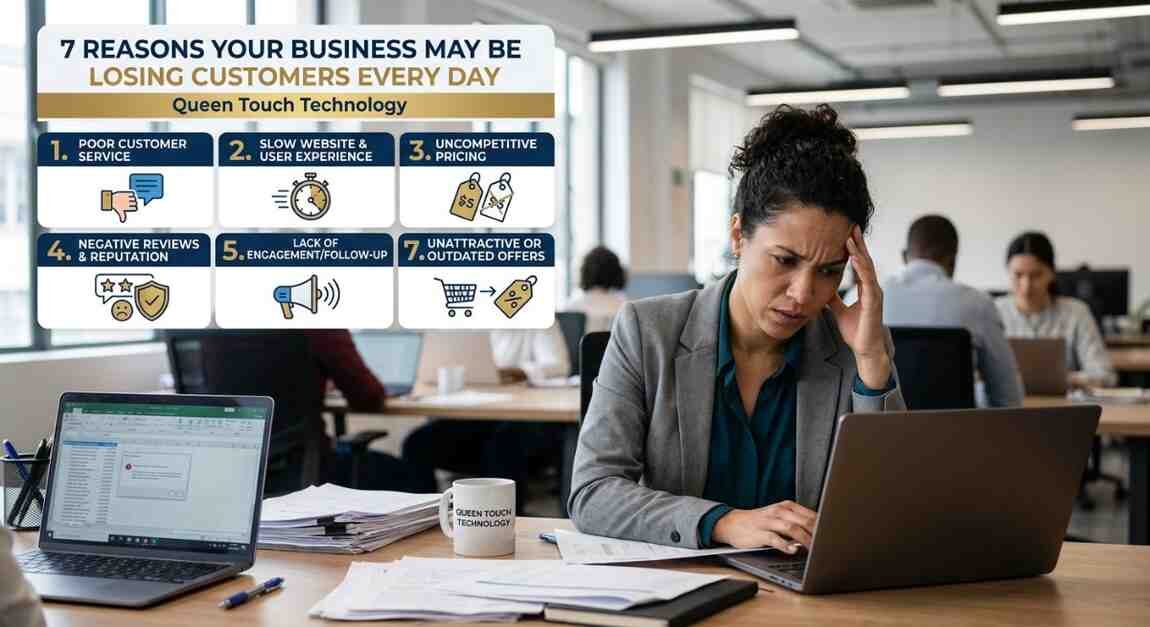 7 Reasons Your Business May Be Losing Customers Every Day - Queen Touch Technology
