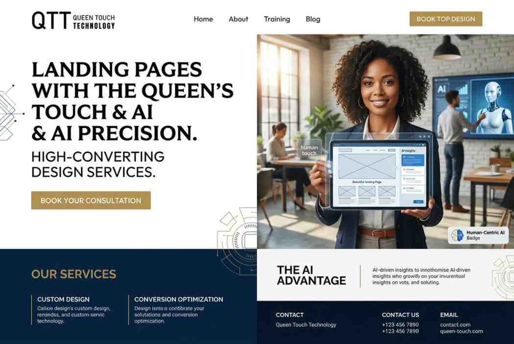 Landing Page Website Design Services - Queen Touch Technology
