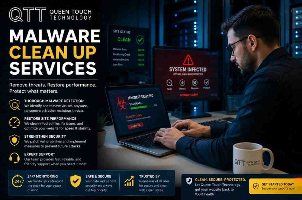 Malware Clean Up Services - Queen Touch Technology