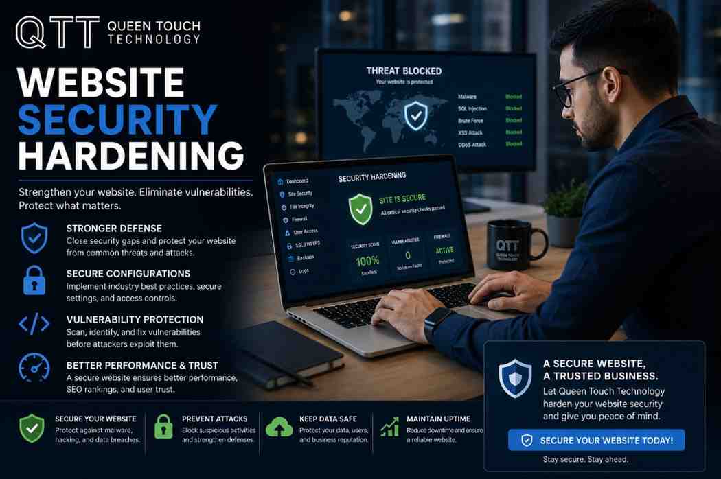 Website Security Hardening - Queen Touch Technology