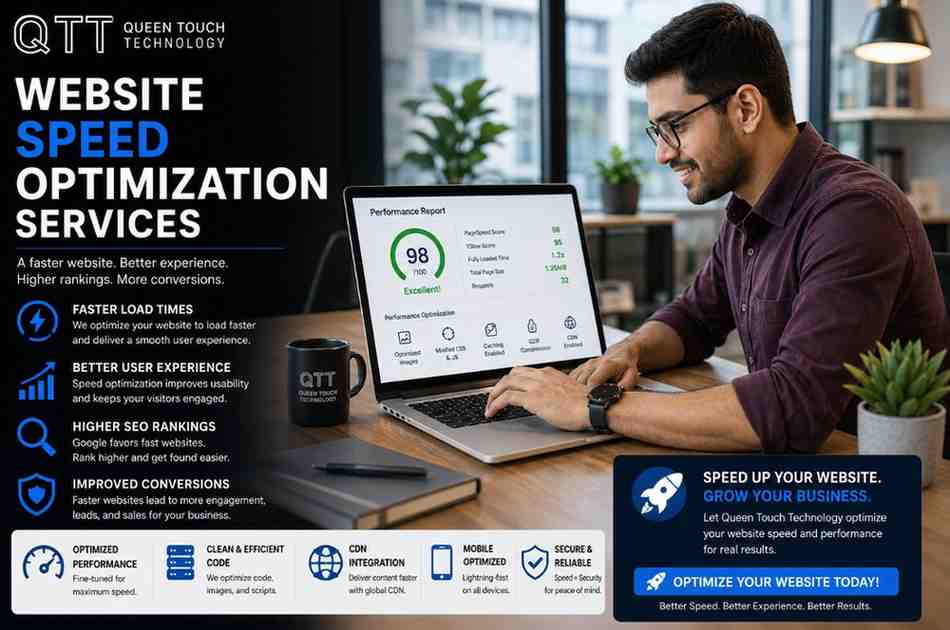 Website Speed Optimization Services - Queen Touch Technology